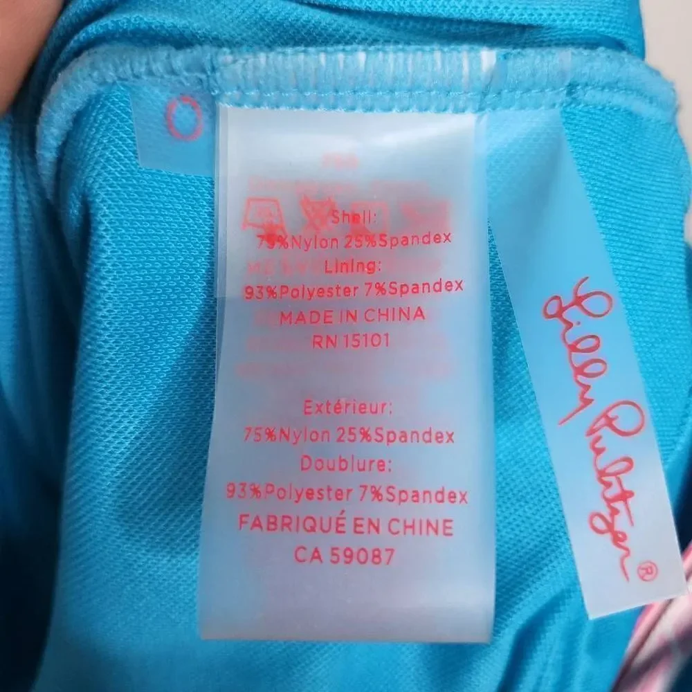 Lilly Pulitzer Teslee One Piece Swimsuit in Turquoise Oasis Size 0